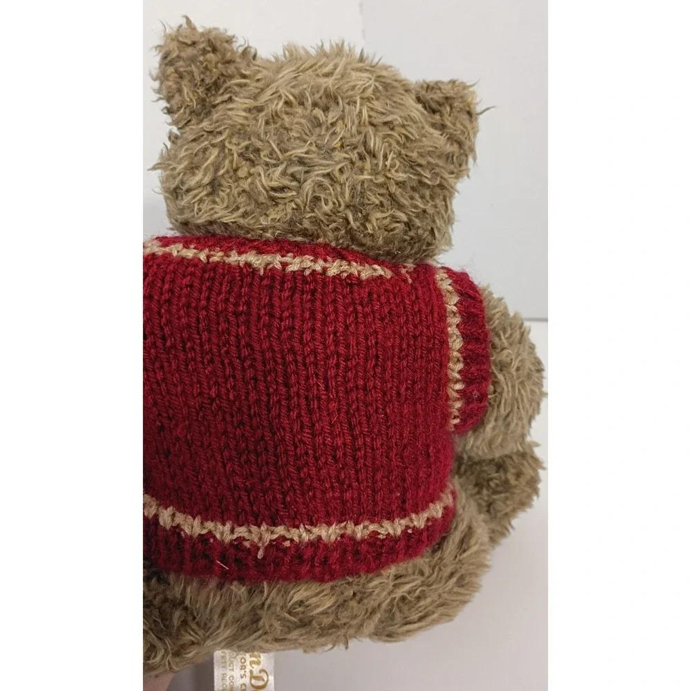 DanDee Collector's Choice Plush Stuffed Brown Teddy Bear Red Sweater 10